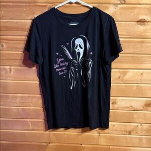 Ghost Face Graphic Tee - Black